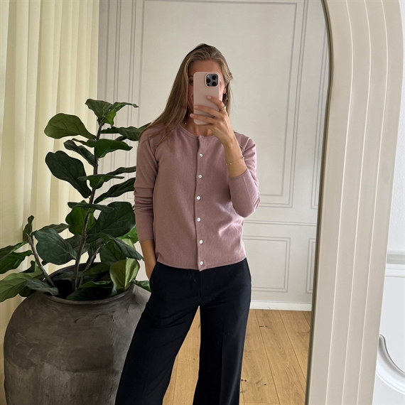 Rosemunde RWLaica LS O-Neck Cardigan, Woodrose